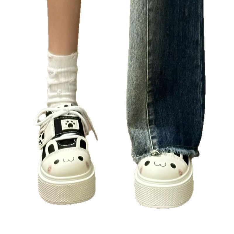 Damen Sneaker Tiermotiv Weichsohle Sportlich