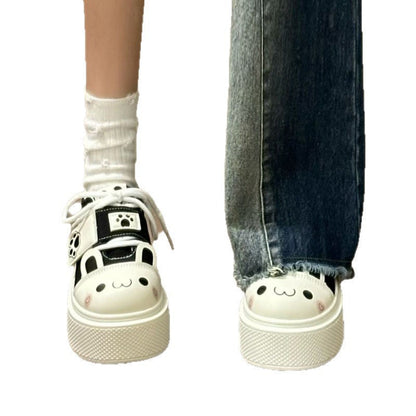 Damen Sneaker Tiermotiv Weichsohle Sportlich