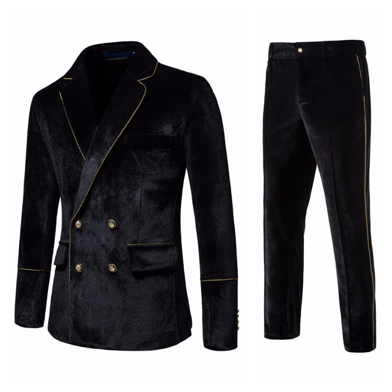Herren Samtanzug Modern Glänzend Elegant