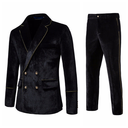 Herren Samtanzug Modern Glänzend Elegant