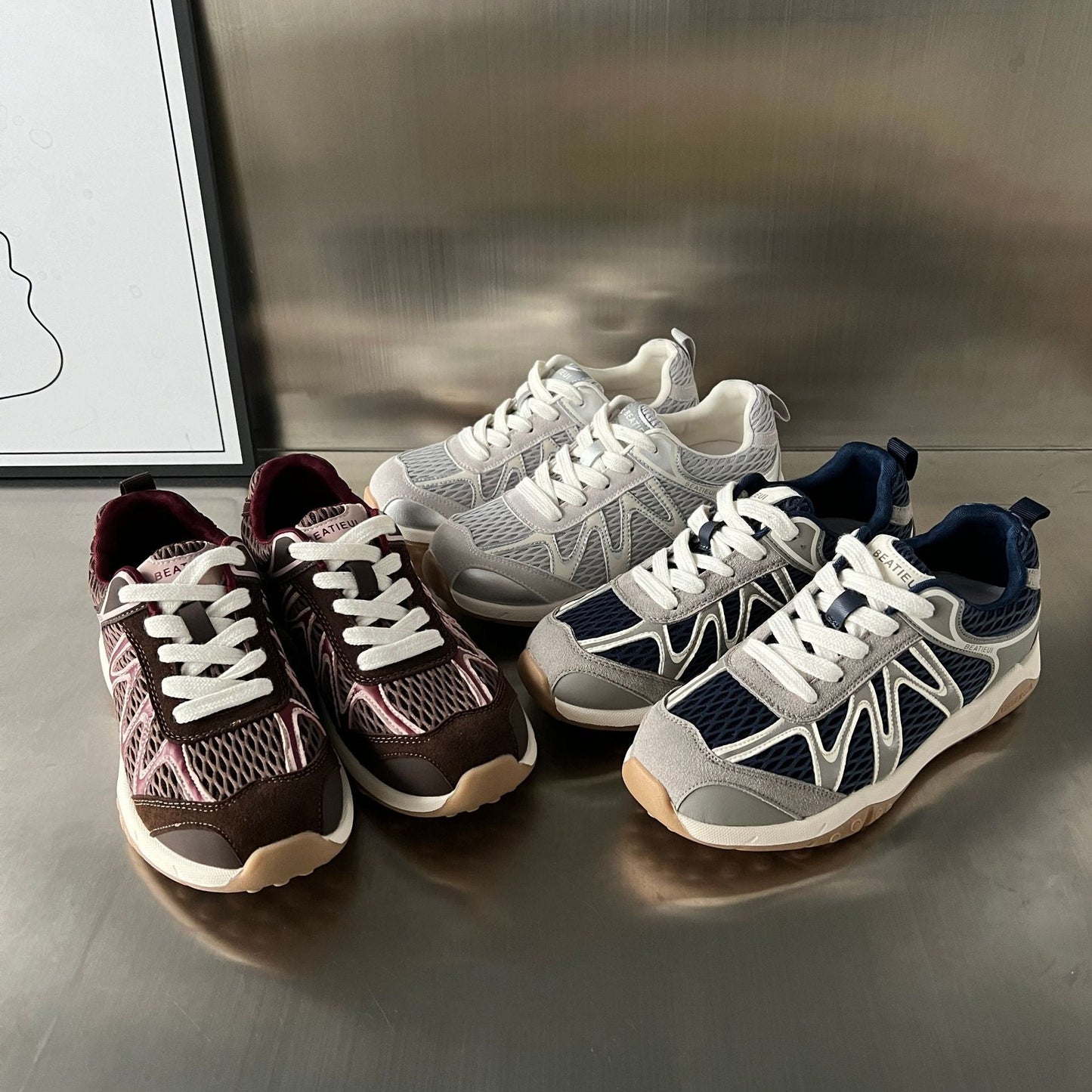 Damen Laufschuhe Sport Sneaker Flexibel Rutschfest