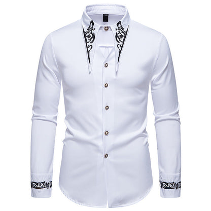 Herren Hemd Modernes Kragen-Design Slim Fit