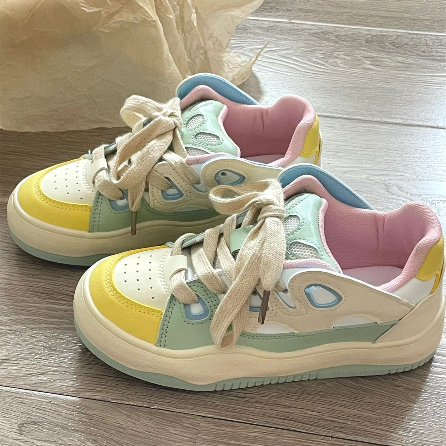 Damen Sport Schnürstiefel Sneaker atmungsaktiv Modern