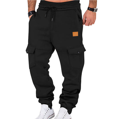 Herren Jogginghose Cargo Bequem Elastisch mit Taschen