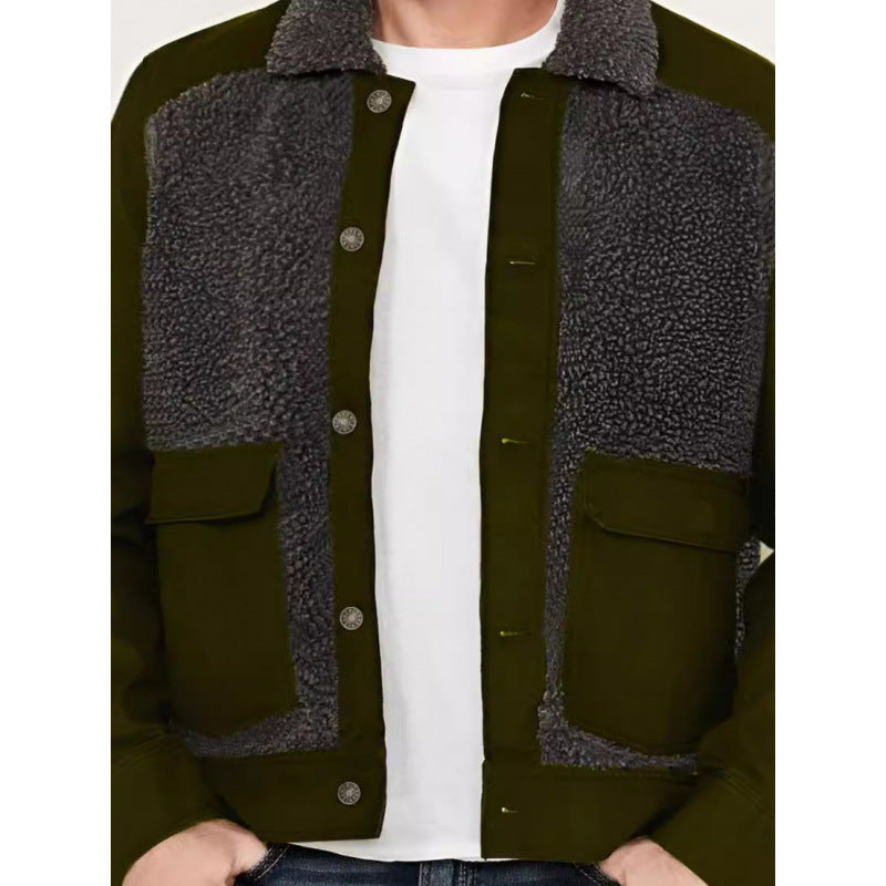 Herren Fleecejacke Modisch Warm Mit Futter
