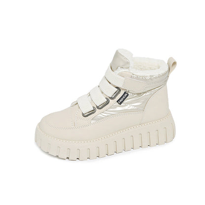 Damen Sneaker High-Top Isoliert Klettverschluss Warm