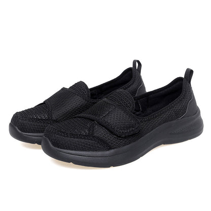 Damen Sneaker Atmungsaktiv Slip-On mit Klettverschluss