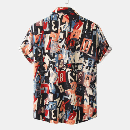 Herren T-Shirt Kurzarm Berlin Graffiti Design Modern