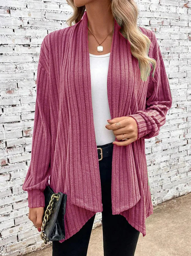Damen Strickjacke Offener Schnitt Moderne Gesamtlook