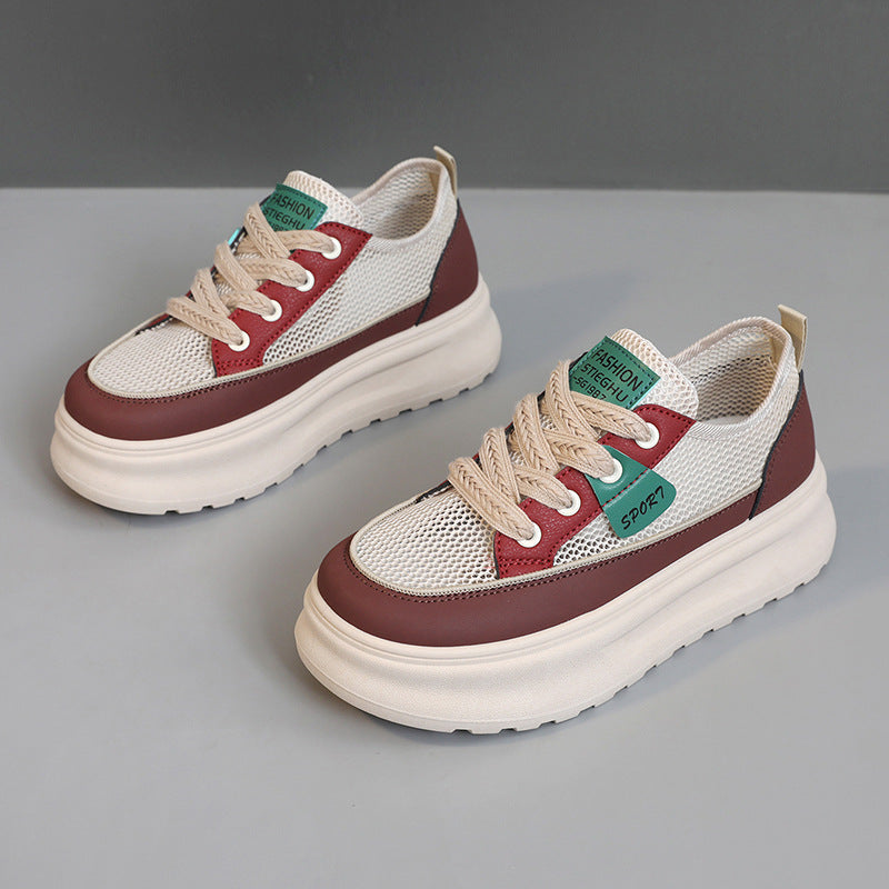 Damen Sneaker Sportlich Plateau Schuhe Komfortabel