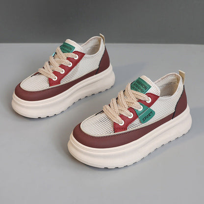 Damen Sneaker Sportlich Plateau Schuhe Komfortabel