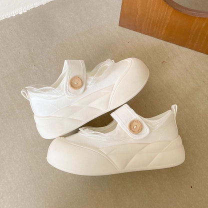 Damen Sneaker Bequem Elastisch Klettverschluss