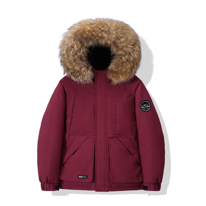 Herren Daunenjacke Winterfest Isoliert mit Kapuze