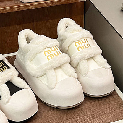 Damen Sneaker Warm Gefüttert Modisch Comfort
