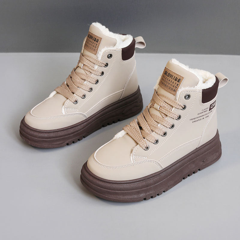 Damen Sneaker High-Top Warm Fleece Rutschfest - BerlinGlamour