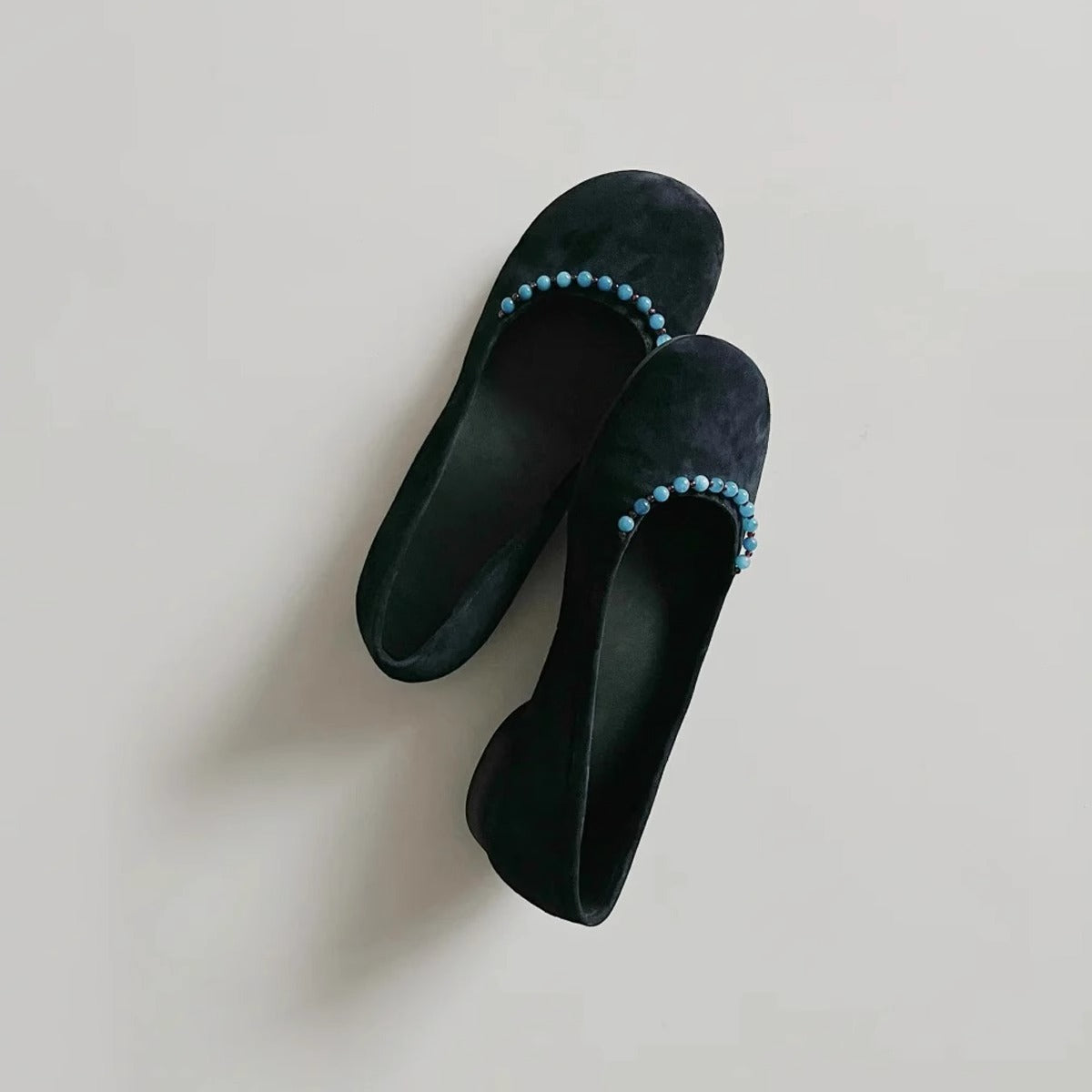 Damen Ballerinas mit Pom-Pom Detail Moderne Frauen Schuhe