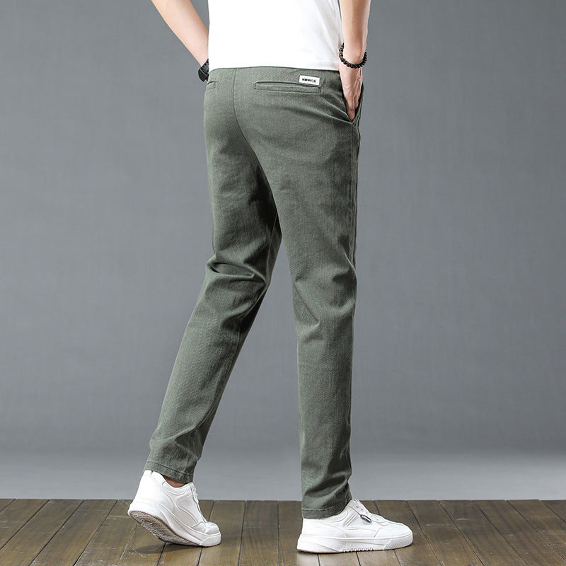 Herrenhose Bequem Baumwolle mit verstellbarem Bund und Taschen