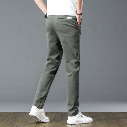 Herrenhose Bequem Baumwolle mit verstellbarem Bund und Taschen