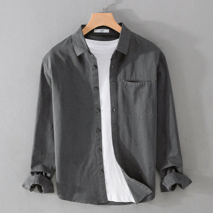 Herren Langarmhemd Baumwolle Bequem Elegant