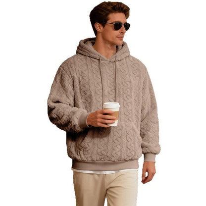 Herren Hoodie Fleece Weich Warm Strukturierung