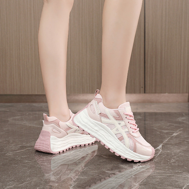 Damen Sneaker atmungsaktiv Mesh Weich Laufsohle