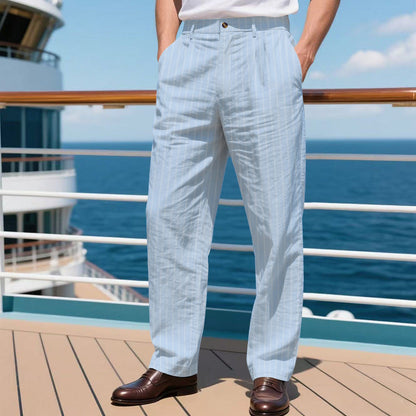 Herren Anzughose Slim Fit Streifen Elegant