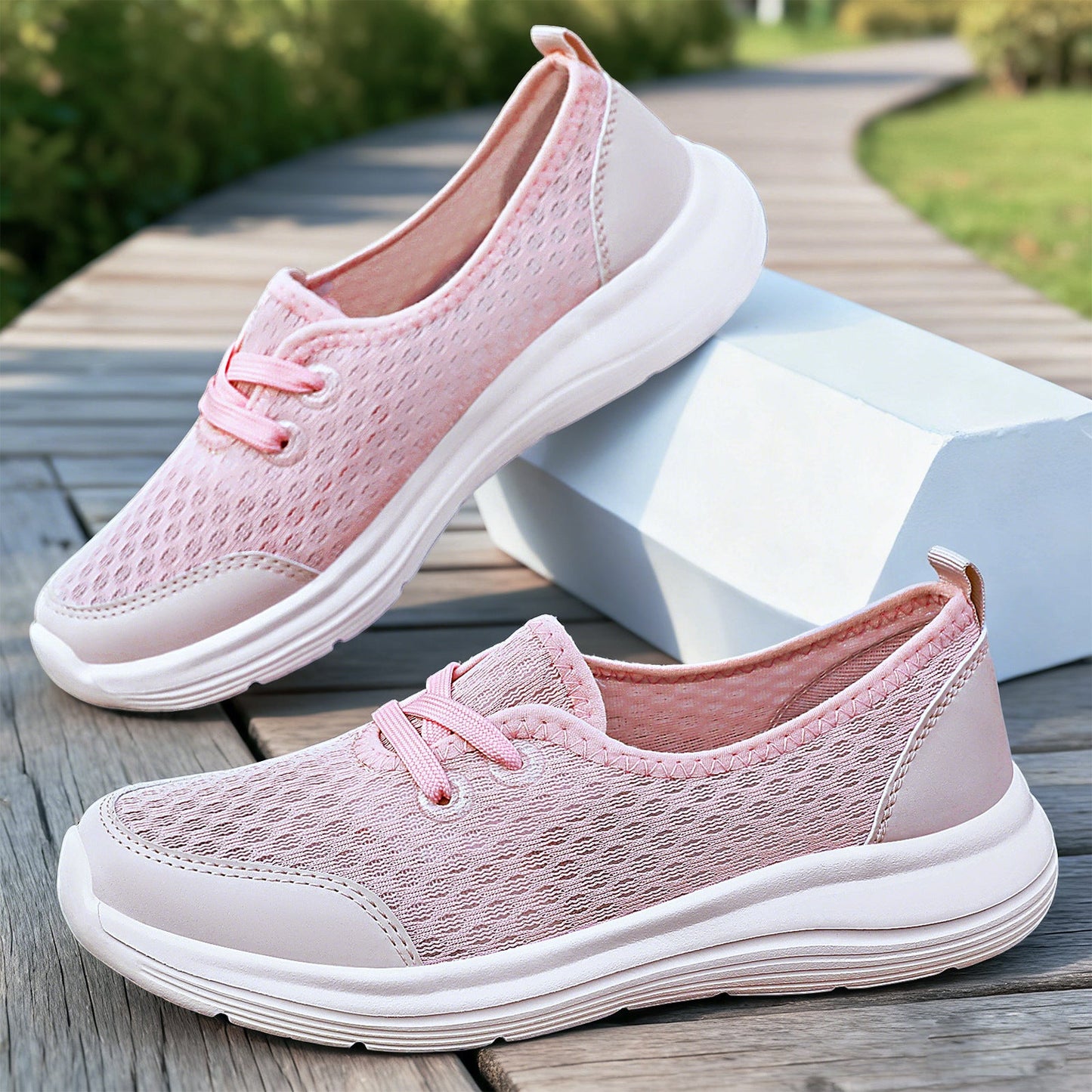 Damen Sneaker Atmungsaktiv Leicht Mesh Freizeitschuhe