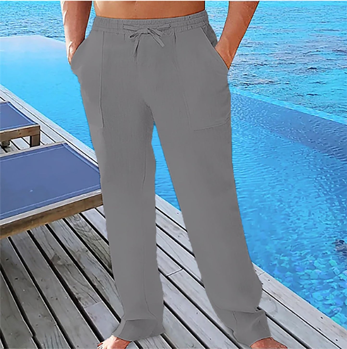 Bequeme Herrenhose elastisch mit Taschen Sportlich