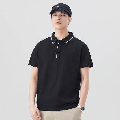 Herren Poloshirt Modern mit Stylishem Kragen Design