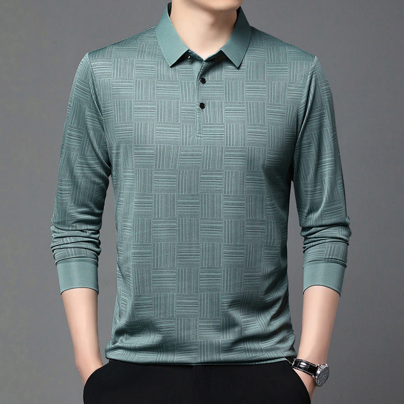 Herren Poloshirt atmungsaktiv mit geometrischem Muster Modern - BerlinGlamour