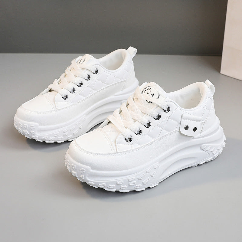 Damen Plateau Sneaker Hoch mit Weichem Innenfutter und Dämpfender Sohle