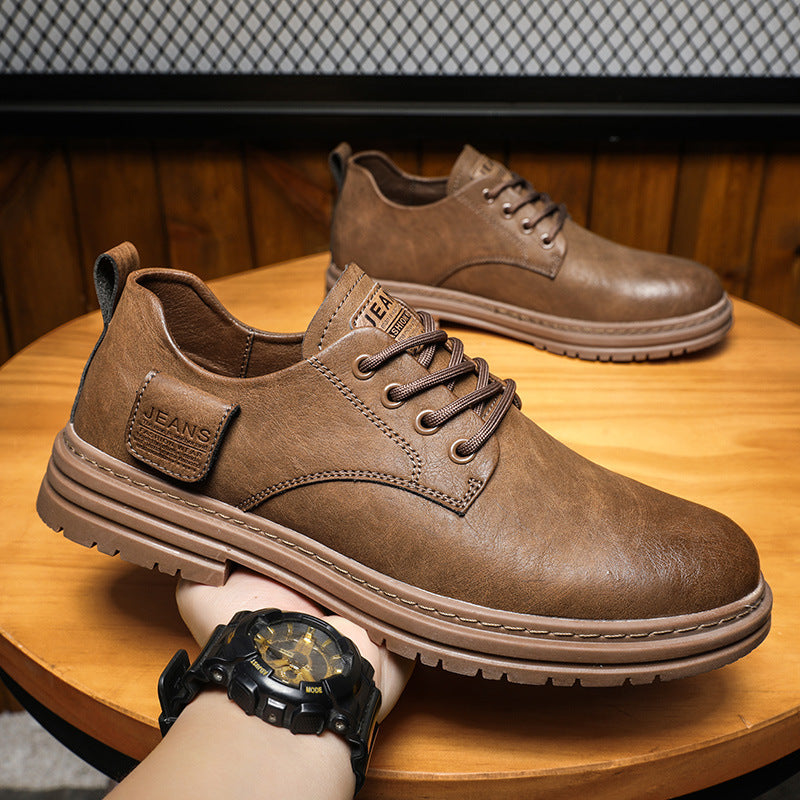 Damen Schnürschuhe Leder Klassisch Rutschfest