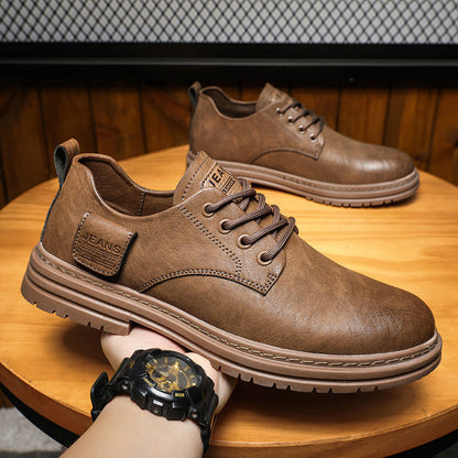 Damen Schnürschuhe Leder Klassisch Rutschfest