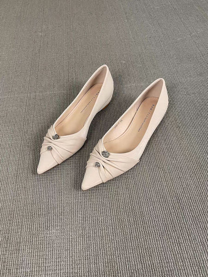 Damen Ballerinas Elegante Spitze Schnürsenkel Schwarz
