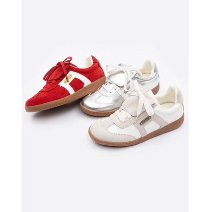 Damen Sneaker Sportlich Leder Wildleder Schuhe Modern