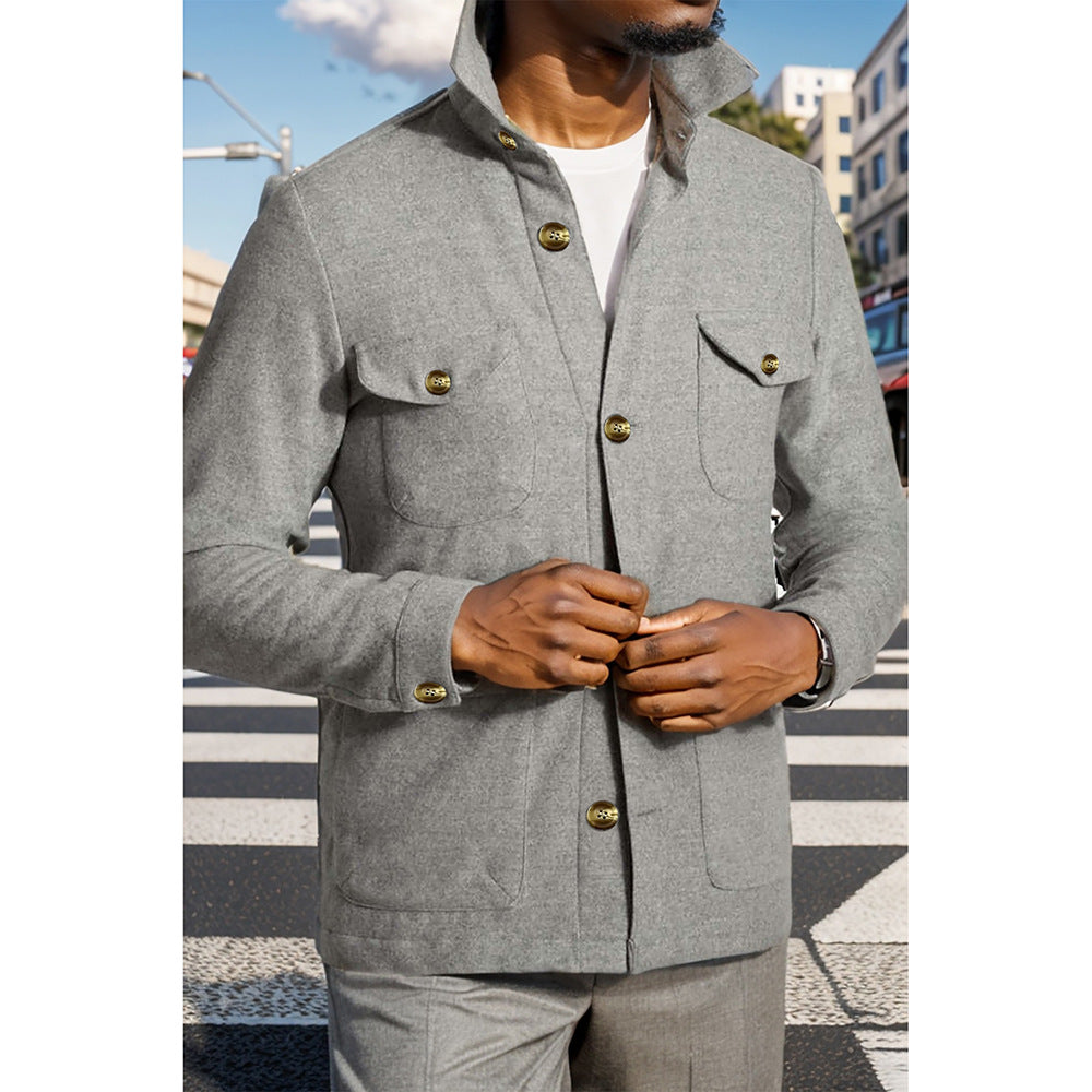 Herren Outdoor Jacke Wasserdicht Mit Taschen Modern