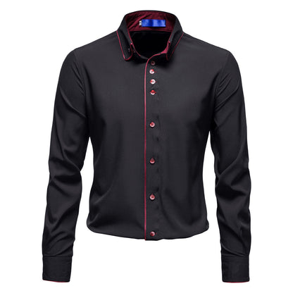 Herren Hemd Elegantes Design mit Kontrast