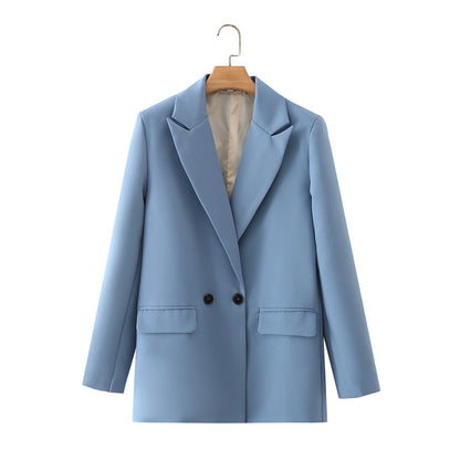 Herren Blazer Zweireiher Klassisch Elegent