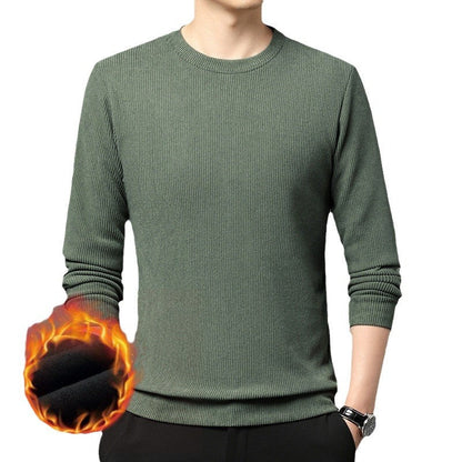 Herren Pullover Wärmer Rundhals Aus Merino-Wolle