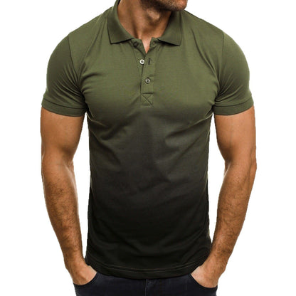 Herren Poloshirt Atmungsaktiv Modern Farbverlauf Sommer