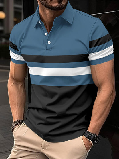 Herren Polo-Shirt Gestreift Modern Sportlich