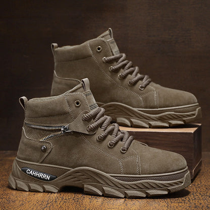 Damen Sneaker Hoch Reißverschluss Detail Robust