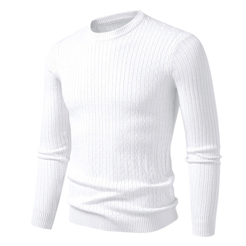 Herren Pullover Grobstrick Modern Zopfmuster