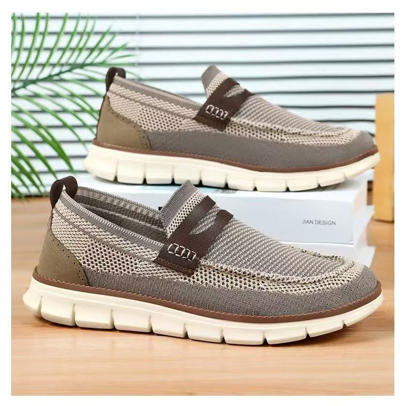Damen Sneaker Slip-On Bequem Atmungsaktiv Sportlich