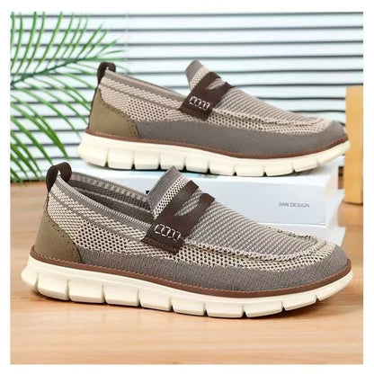 Damen Sneaker Slip-On Bequem Atmungsaktiv Sportlich