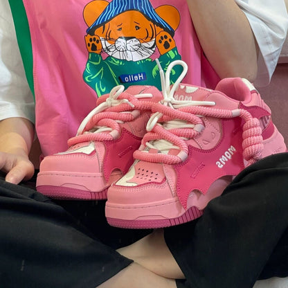 Damen Sneaker Weiß Einzigartig Riemenverschluss Bequem