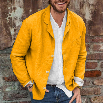 Leinenblazer Männer Leicht Sommer Modern