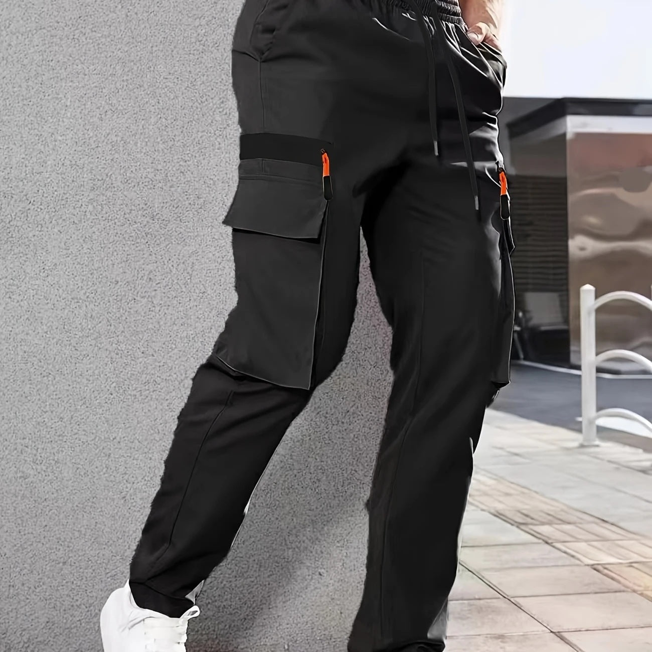 Herren Cargo-Hose Bequem Elastisch Mit Verstellbaren Taschen