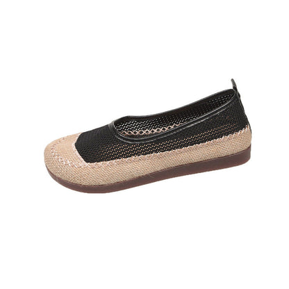 Damen Ballerinas Sommer Bequem Atmungsaktiv Elastisch