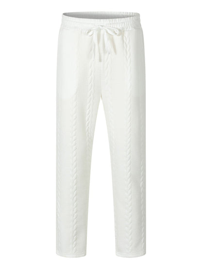 Herren Jogginghose Stretch mit Kordelzug und Struktur Optik